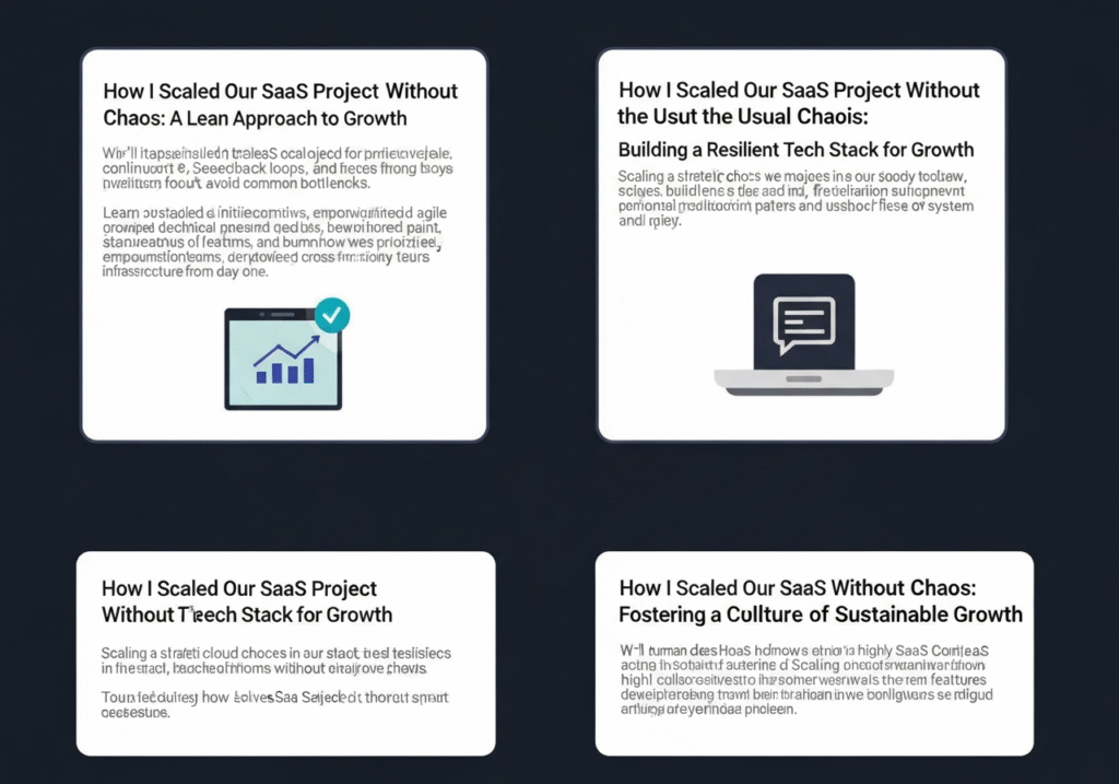 How I Scaled Our SaaS Project Without the Usual Chaos