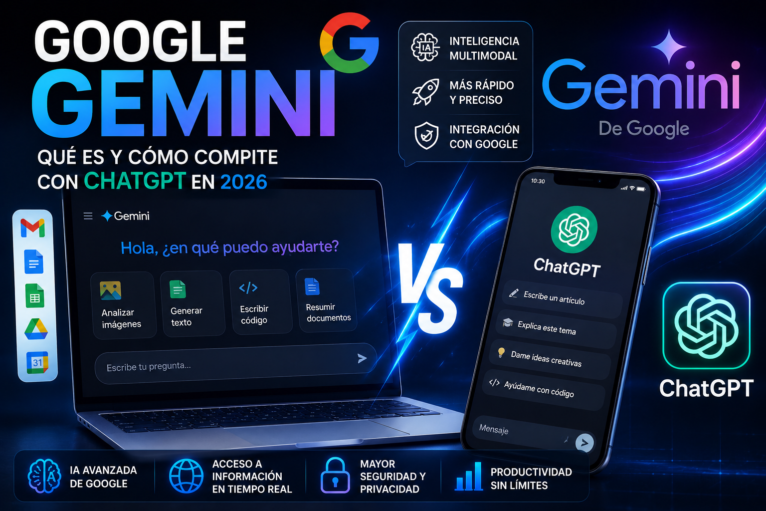 Google Gemini: Qué es y cómo compite contra ChatGPT en 2026 Google Gemini